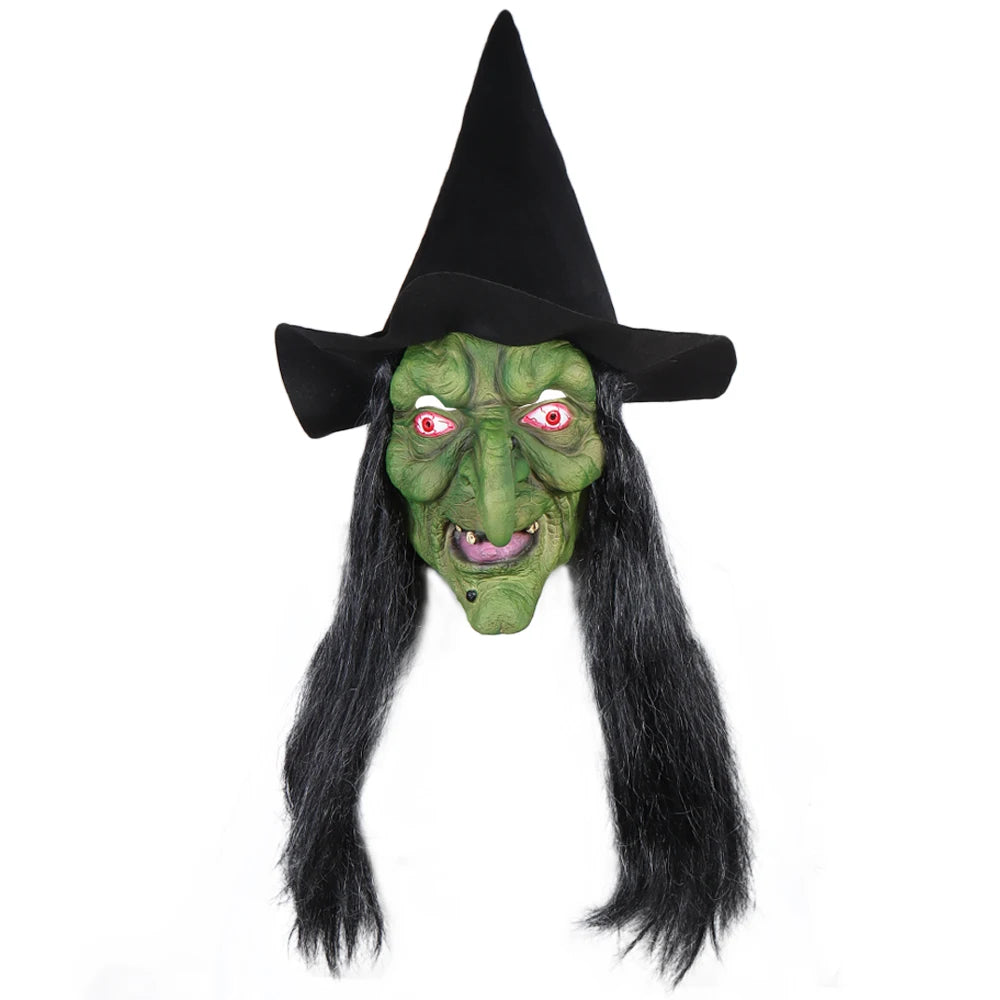 Halloween Horror Old Witch Mask with Hat β Scary Latex Hag Costume Mask for Cosplay & Party Props | Spooky Cove
