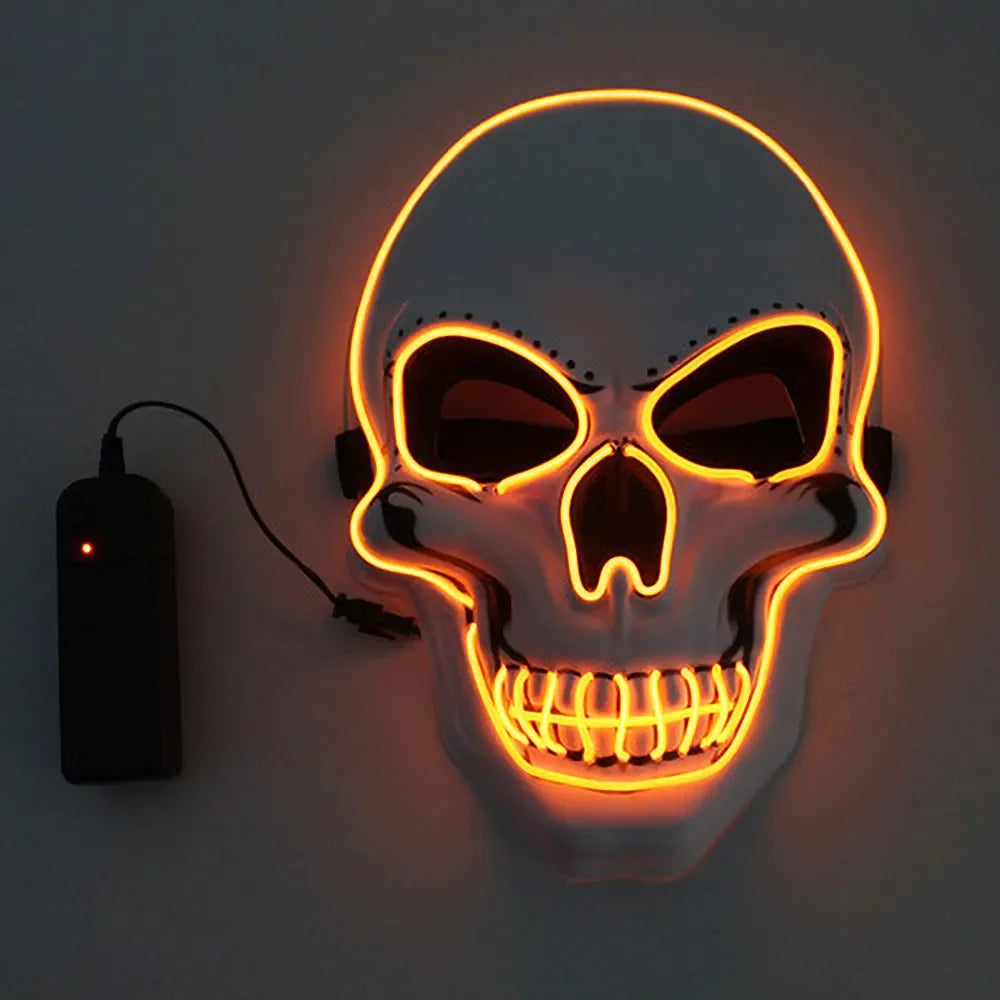 Halloween LED Skull Mask β Luminous Horror Cosplay Mask for Parties & Decorations | Spooky Cove