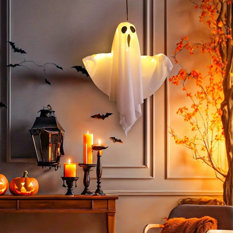 Halloween Ghost Lantern with Lights – Hanging Spooky Decoration for Home & Party Favors | Spooky Cove