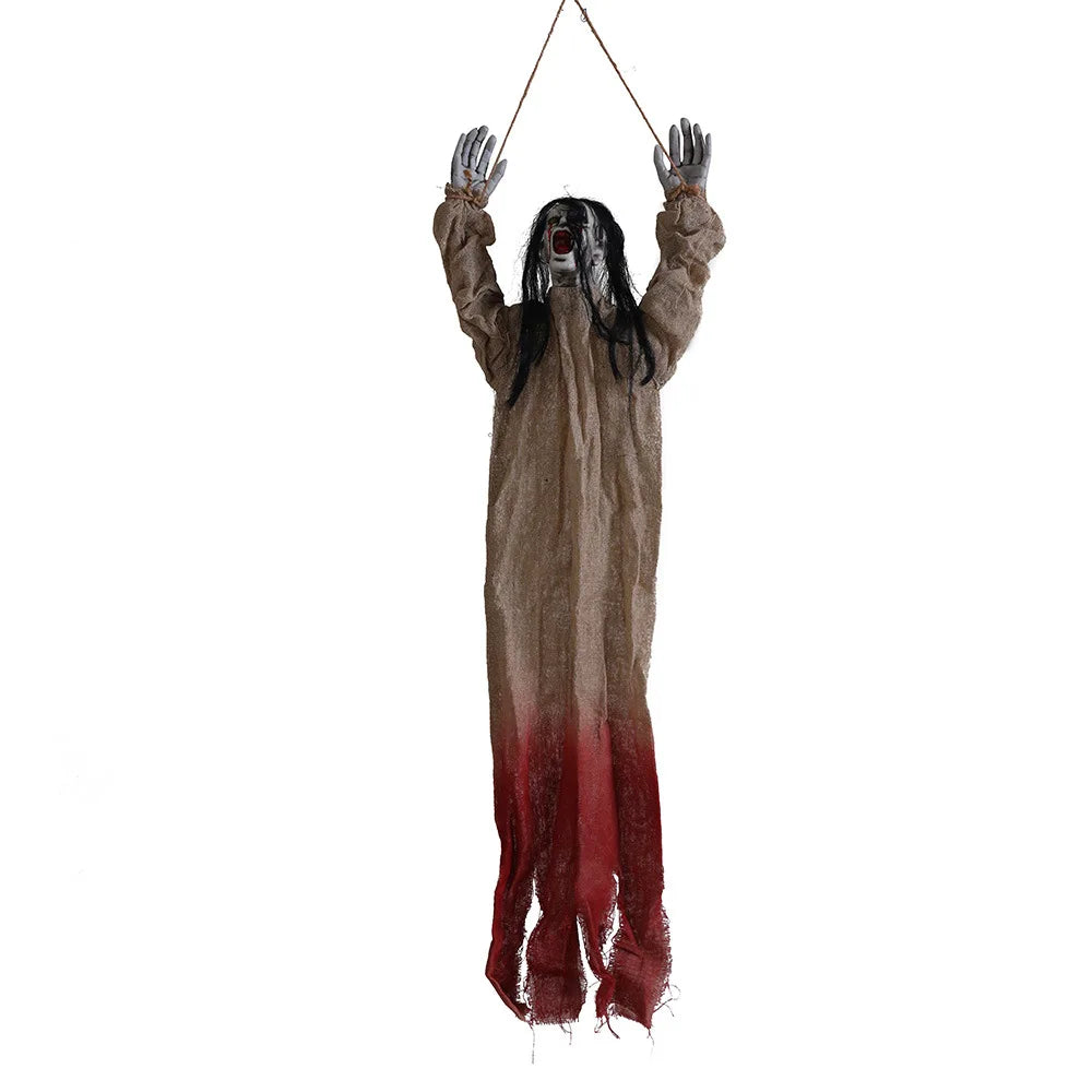 Halloween Hanging Scary Prop β Long-Haired Horror Decoration for Parties, Haunted Houses & Escape Rooms | Spooky Cove