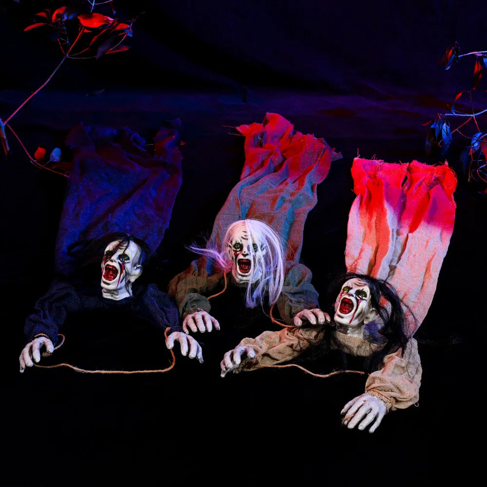 Halloween Hanging Scary Prop β Long-Haired Horror Decoration for Parties, Haunted Houses & Escape Rooms | Spooky Cove