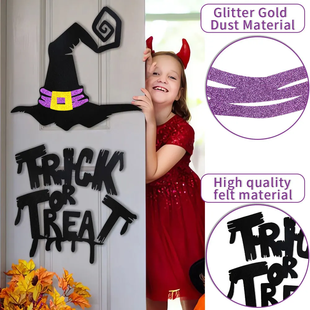 Halloween Door & Window Stickers – Skeleton Hand, Pumpkin, Witch Hat, Ghost & DIY Scary Room Decorations