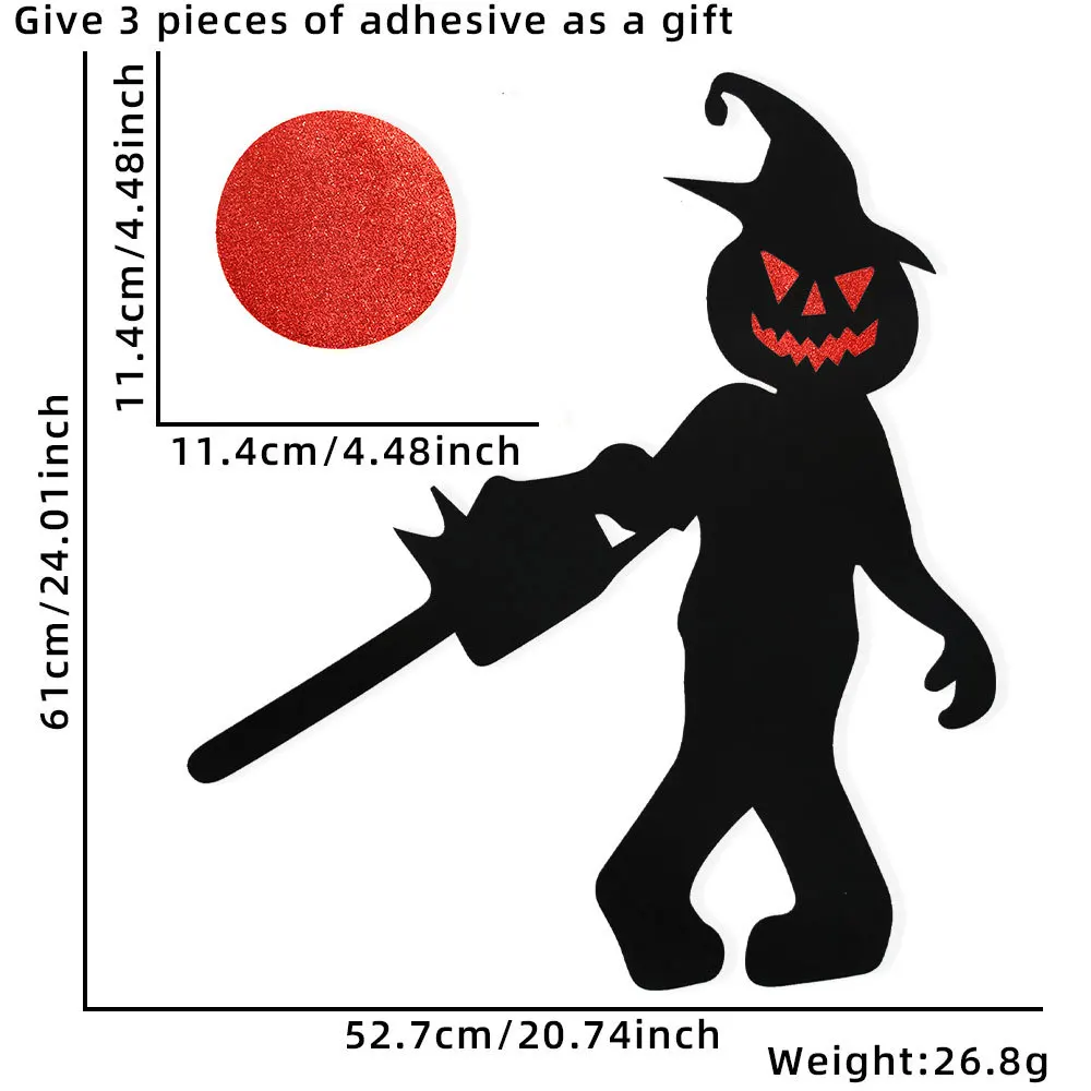 Halloween Door & Window Stickers – Skeleton Hand, Pumpkin, Witch Hat, Ghost & DIY Scary Room Decorations