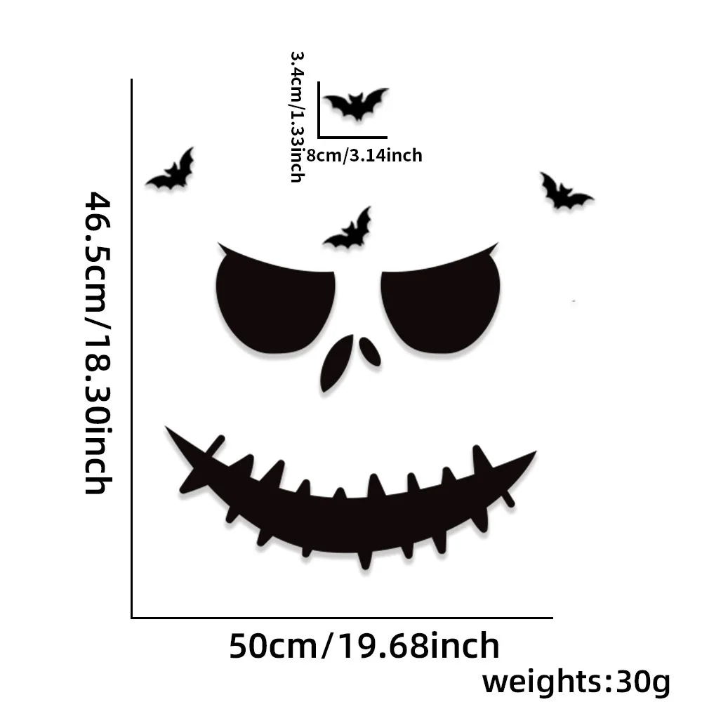 Halloween Door & Window Stickers – Skeleton Hand, Pumpkin, Witch Hat, Ghost & DIY Scary Room Decorations