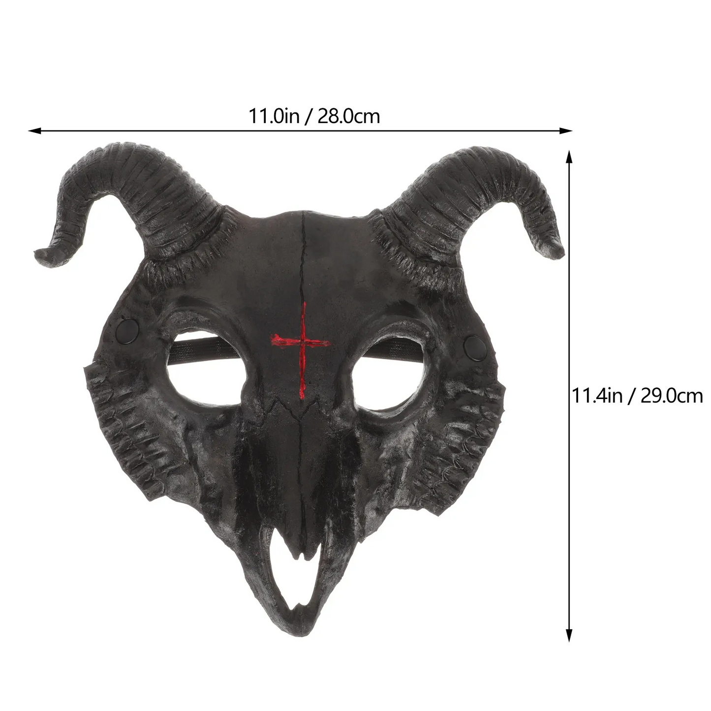 Gothic Goat Head Skull Mask – Horror Ram Horn Animal Mask for Halloween Masquerade & Cosplay Costume Props