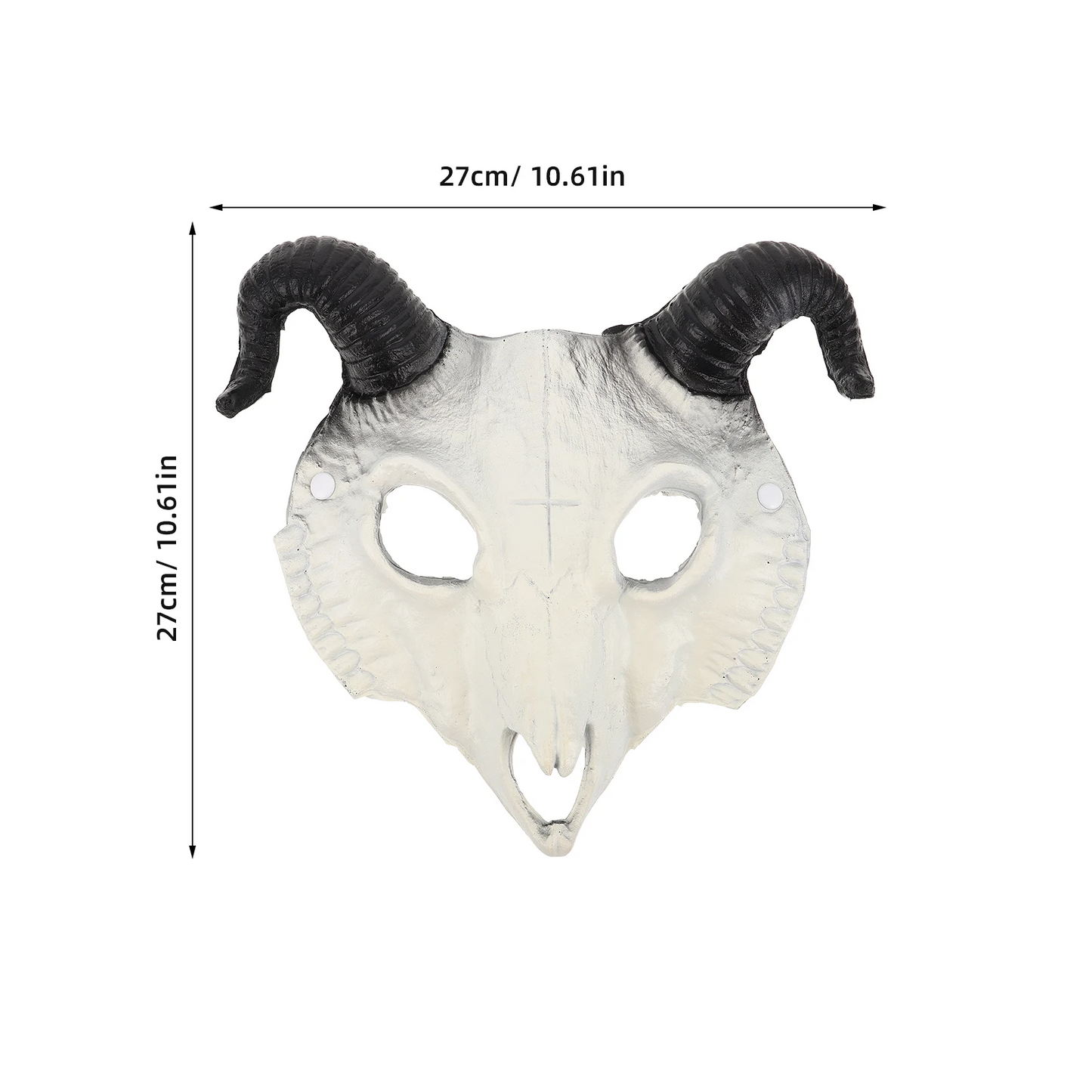 Gothic Goat Head Skull Mask – Horror Ram Horn Animal Mask for Halloween Masquerade & Cosplay Costume Props