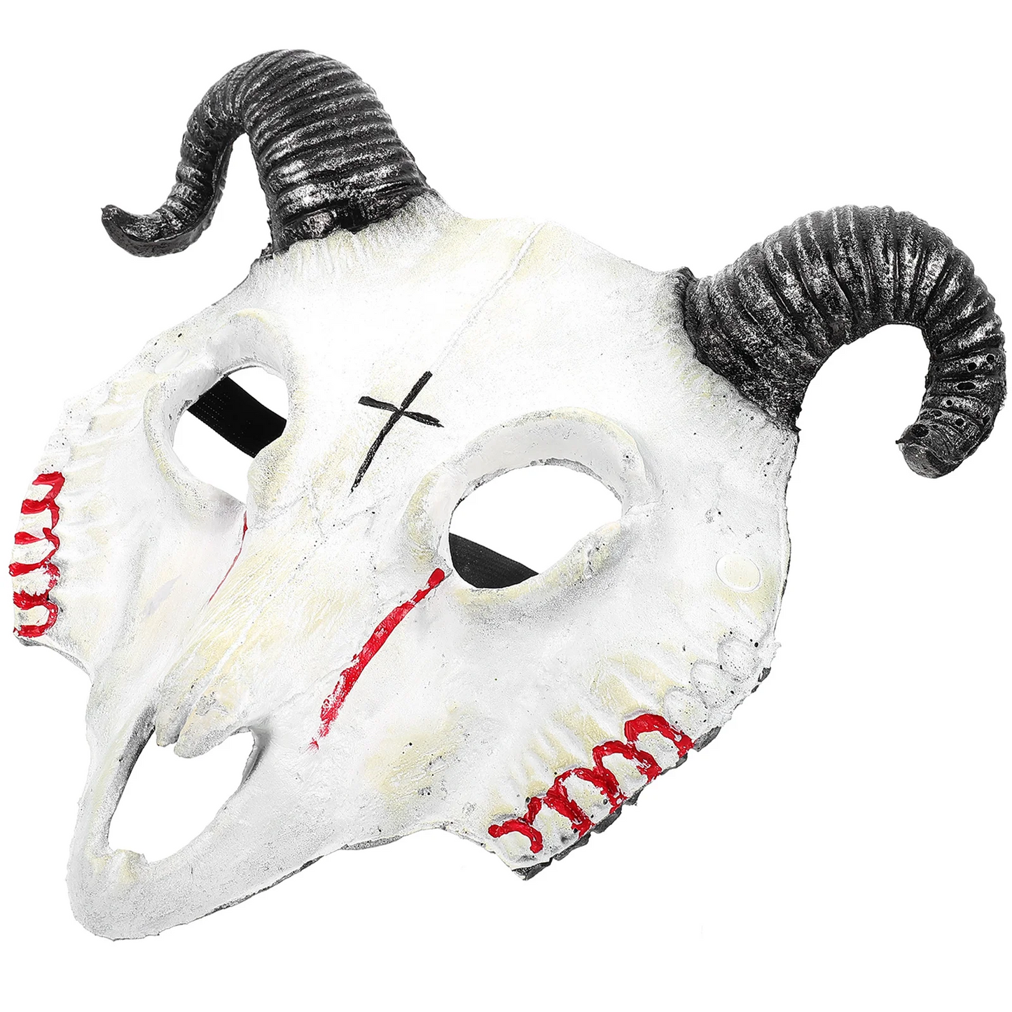 Gothic Goat Head Skull Mask – Horror Ram Horn Animal Mask for Halloween Masquerade & Cosplay Costume Props