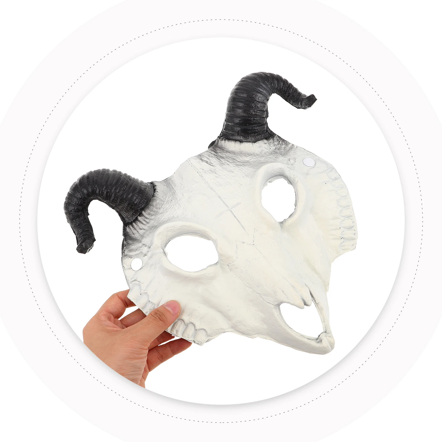 Gothic Goat Head Skull Mask – Horror Ram Horn Animal Mask for Halloween Masquerade & Cosplay Costume Props