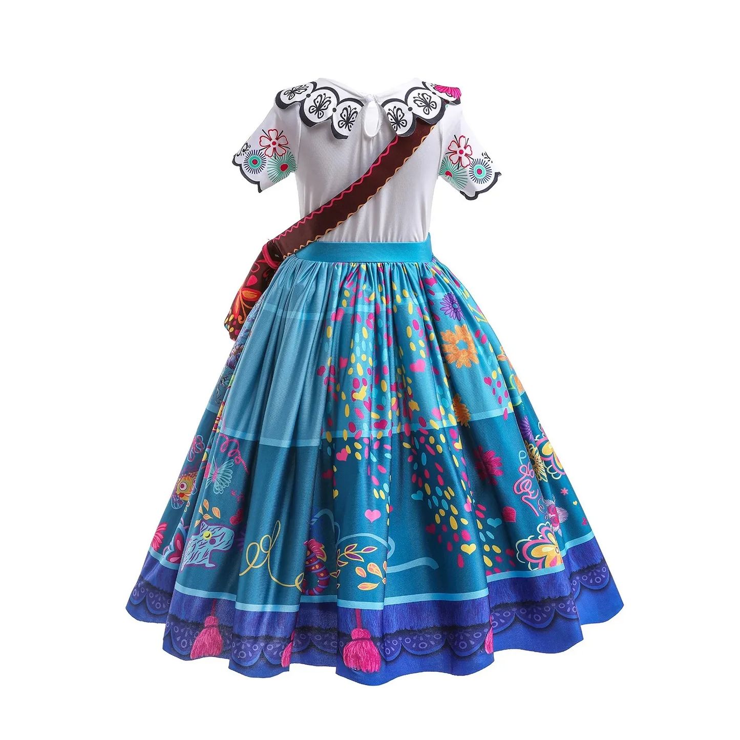 Mirabel Princess Dress for Girls – Encanto Halloween Cosplay Costume with Bag | Kids Birthday & Party Dress