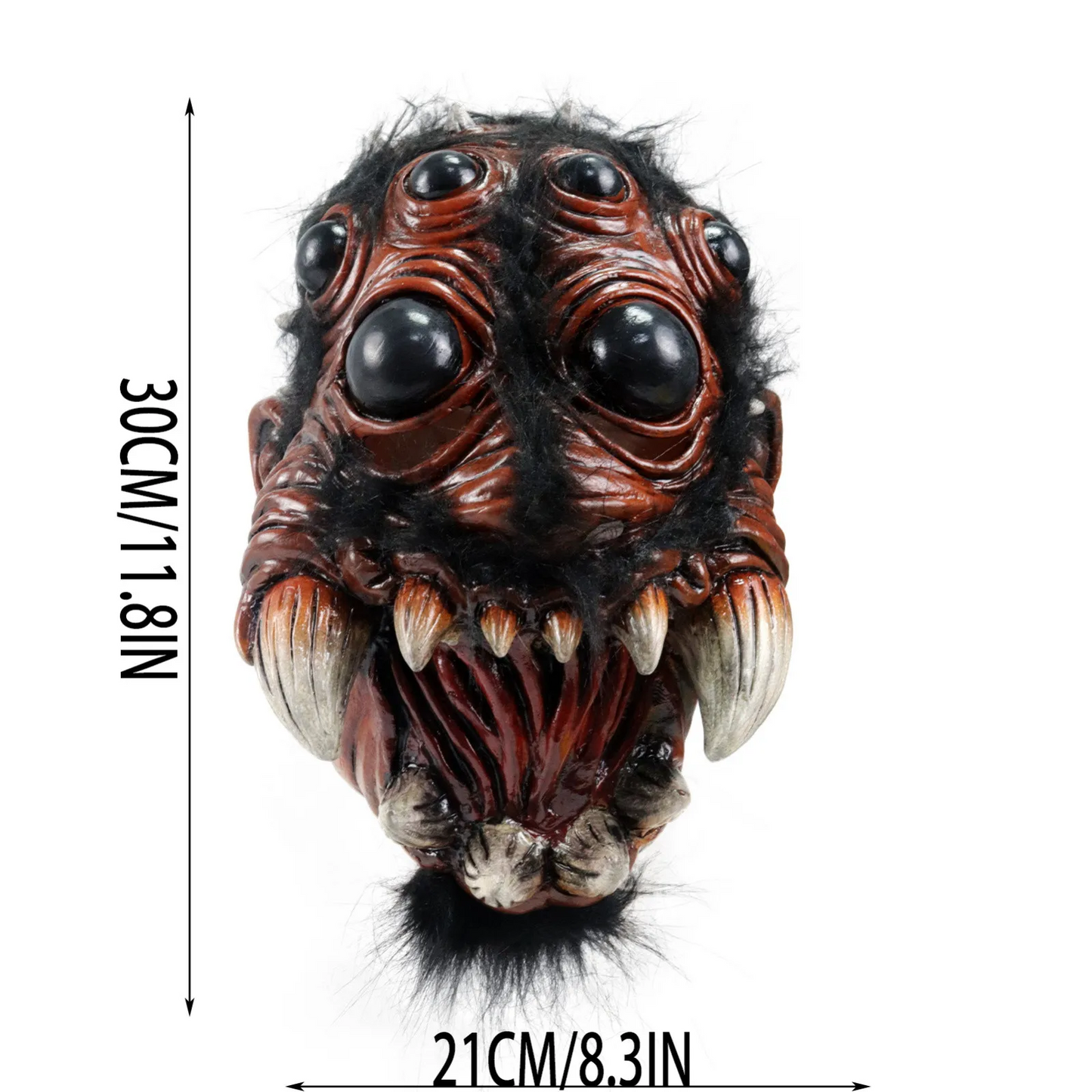 Halloween Horror Spider Animal Mask – Scary Latex Creepy Crawly Mask with Multiple Eyes | Party, Cosplay & Haunted House Props