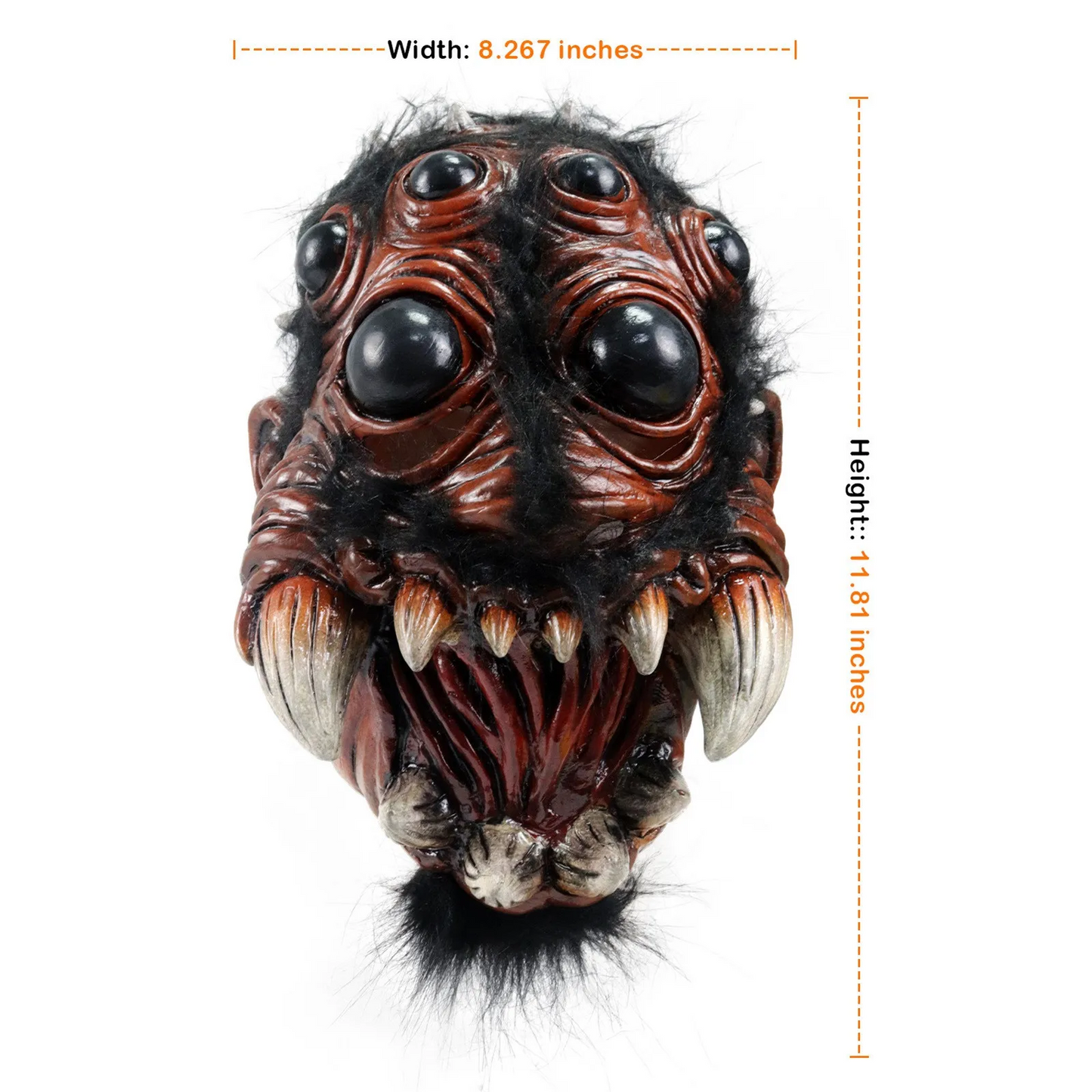 Halloween Horror Spider Animal Mask – Scary Latex Creepy Crawly Mask with Multiple Eyes | Party, Cosplay & Haunted House Props
