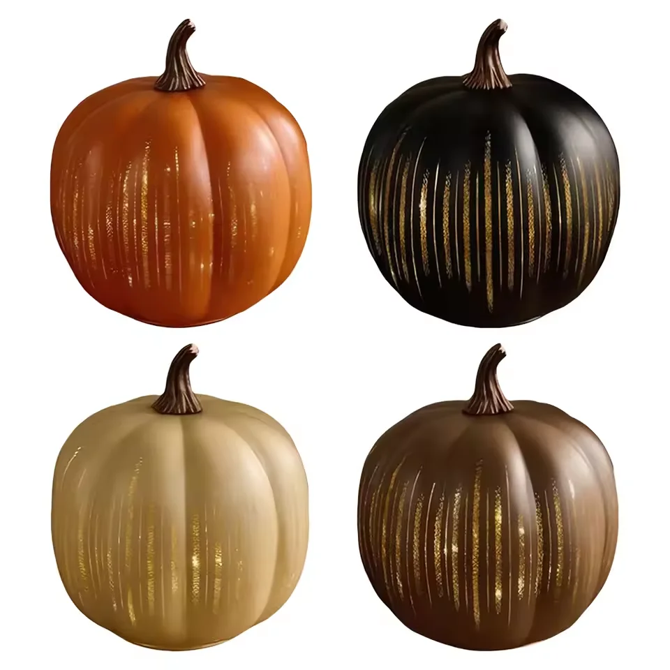 Halloween Pumpkins Lamp – Twinkle LED Lighted Glass Pumpkin with Timer | Sparkling Starry Night Holiday Festive Décor