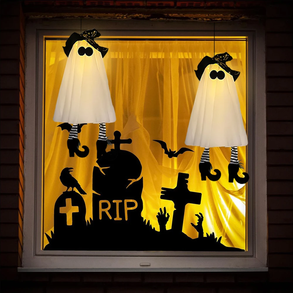 Halloween LED Light-Up Witch Ghost – Scary Hanging Decoration for Indoor & Outdoor Party, Yard & Home Décor