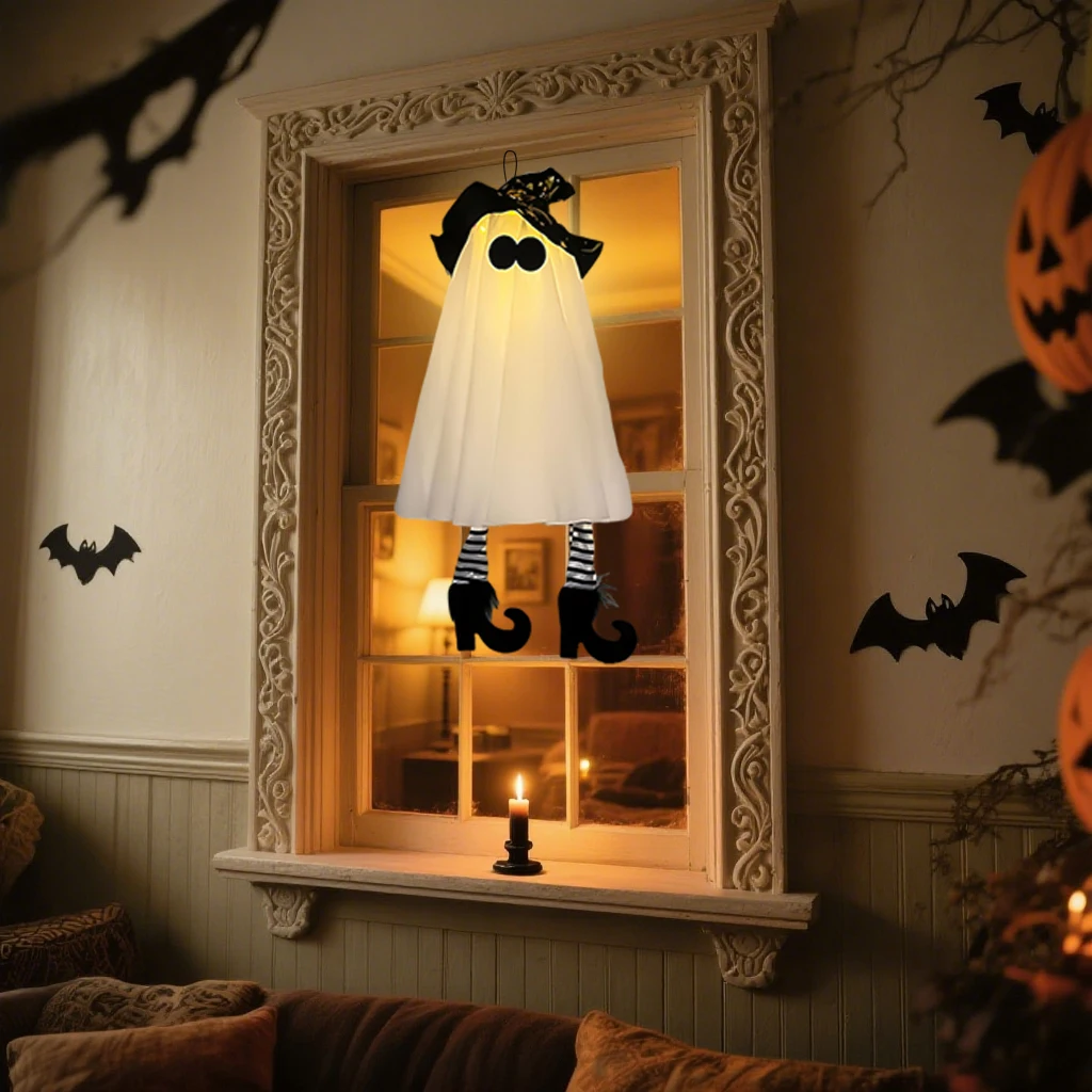 Halloween LED Light-Up Witch Ghost – Scary Hanging Decoration for Indoor & Outdoor Party, Yard & Home Décor