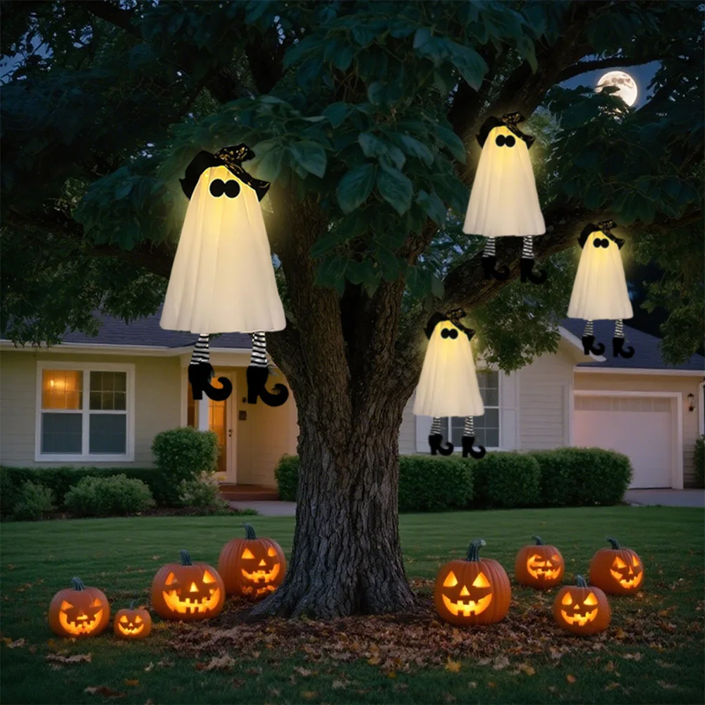 Halloween LED Light-Up Witch Ghost – Scary Hanging Decoration for Indoor & Outdoor Party, Yard & Home Décor