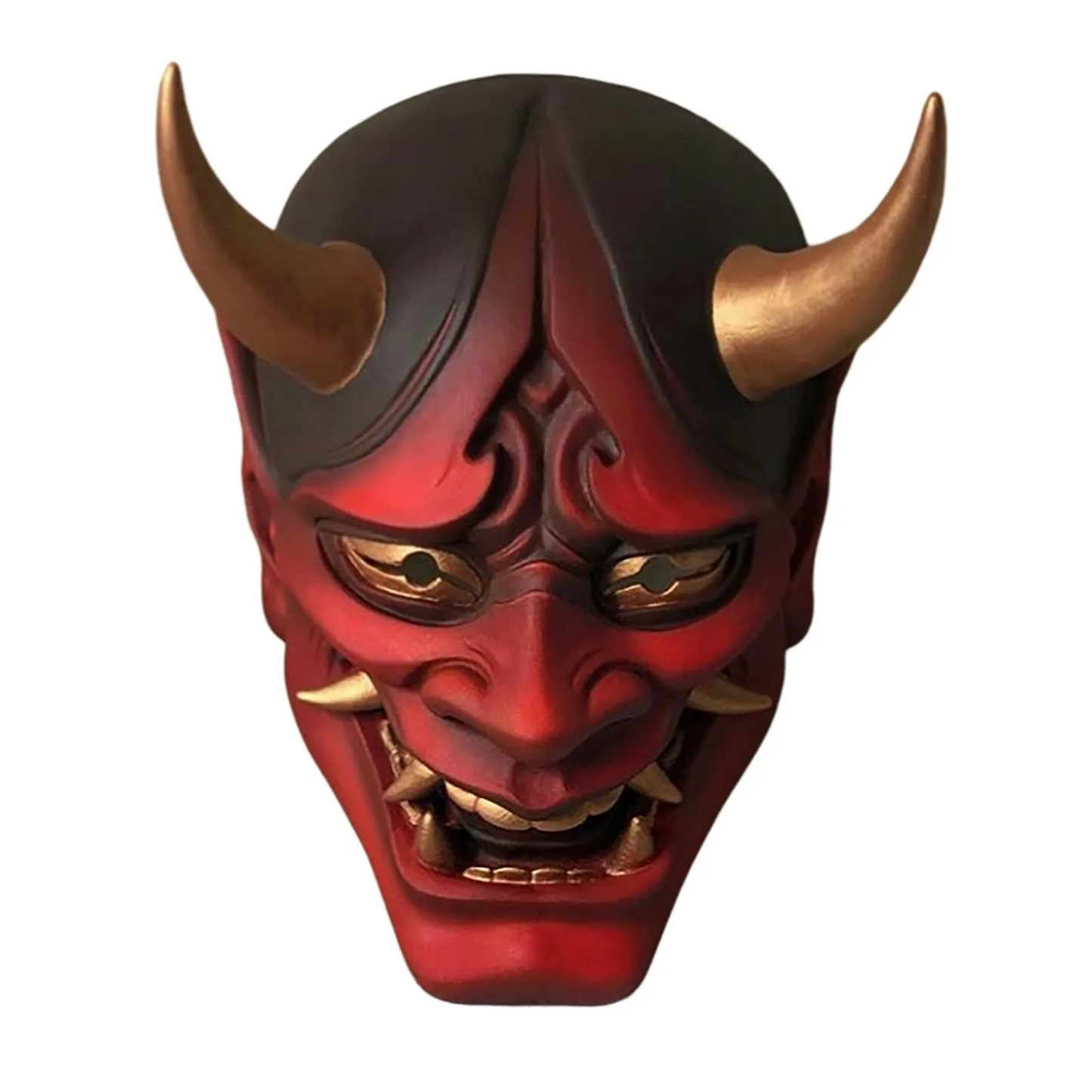 Japanese Prajna Oni Demon Mask β Latex Samurai Noh Kabuki Cosplay Mask for Halloween & Horror Party Costume Props