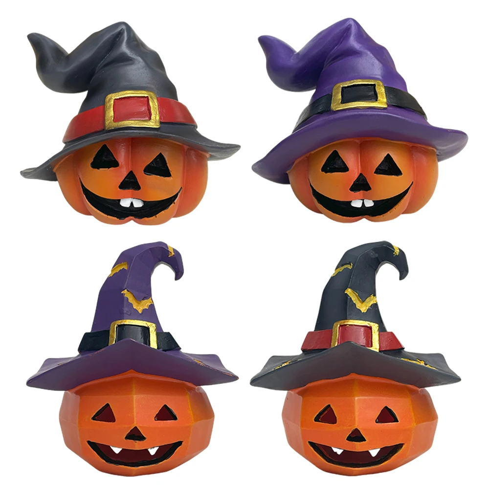 Resin Pumpkin Set – Fall Harvest & Thanksgiving Home Decorations, Halloween Outdoor Ornaments for Autumn Party & Seasonal Décor