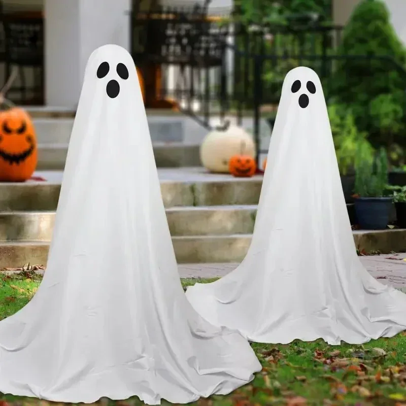 Halloween Ghost Decorations – Outdoor Hanging Spooky Ghost with Battery String Lights, Porch & Home Party Lantern Décor