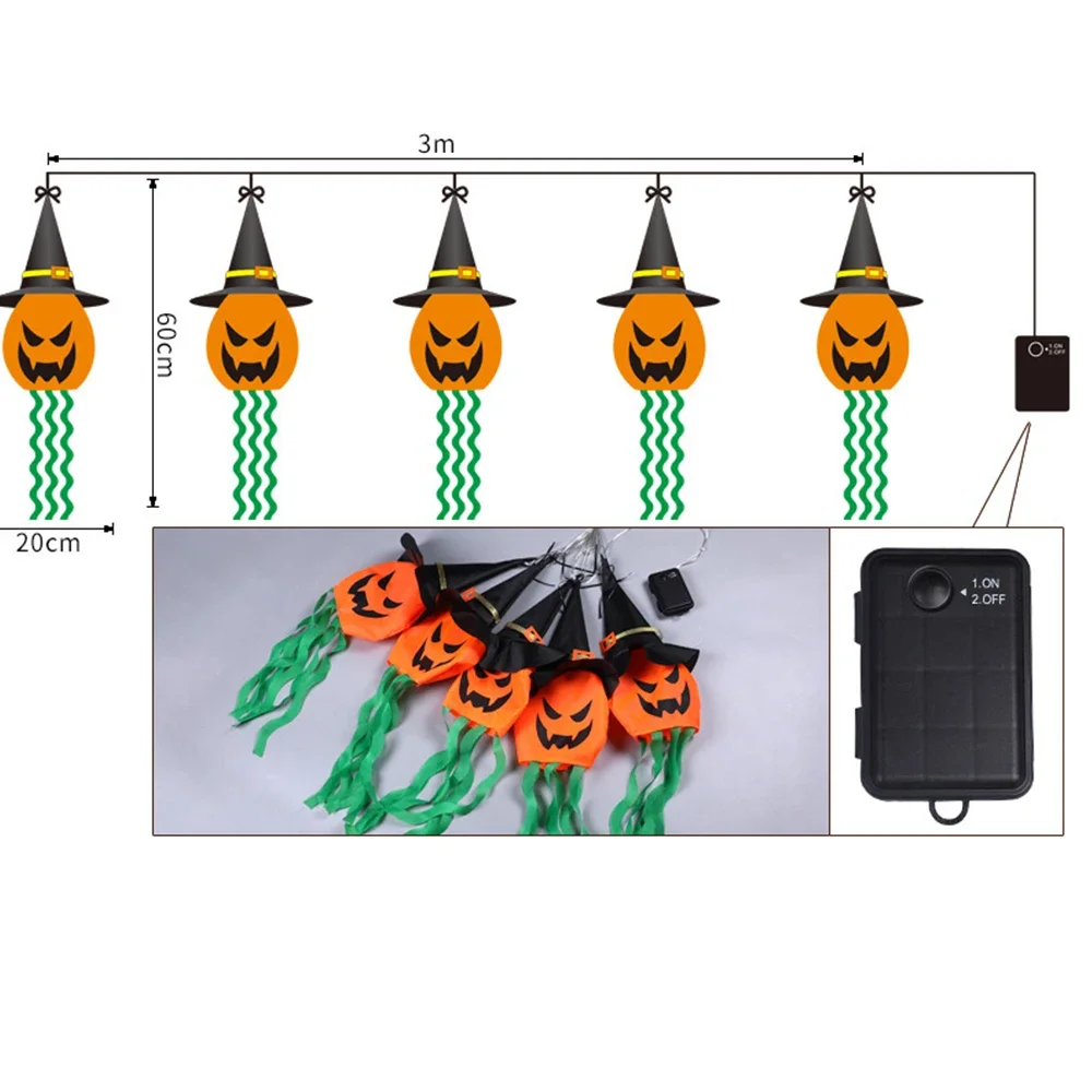 5PCS LED Halloween Pumpkin Lights β Battery Powered Outdoor Glowing Jack-Oβ-Lanterns, Horror Grimace Party Props & Holiday Decorations