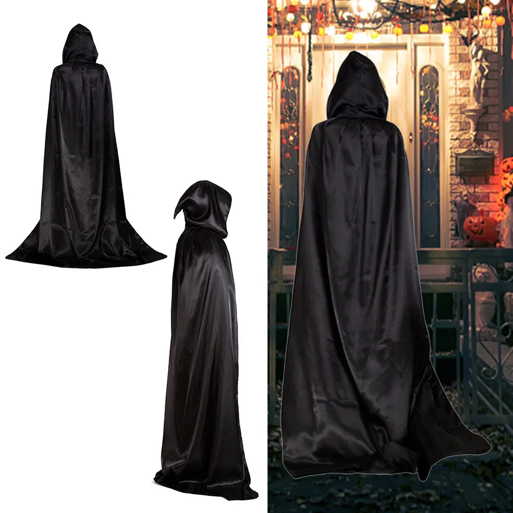 Halloween Long Hooded Cape Robe – Devil & Demon Cloak for Kids & Adults | Cosplay Costume for Parties & Performances