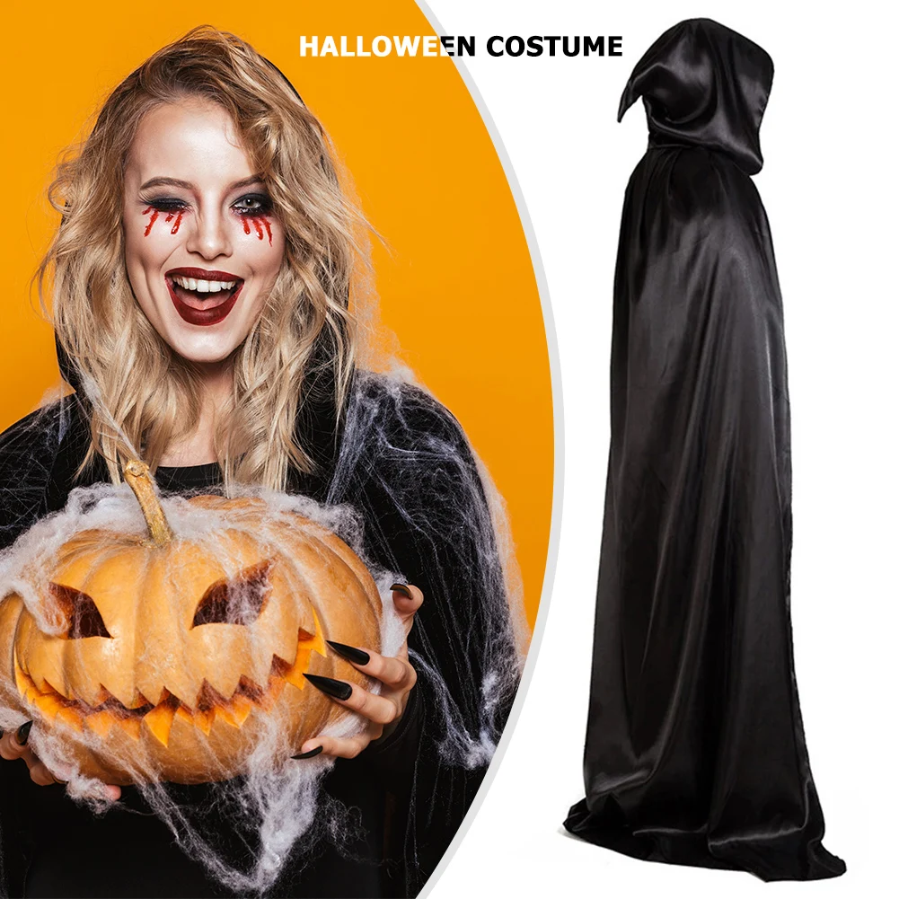 Halloween Long Hooded Cape Robe – Devil & Demon Cloak for Kids & Adults | Cosplay Costume for Parties & Performances