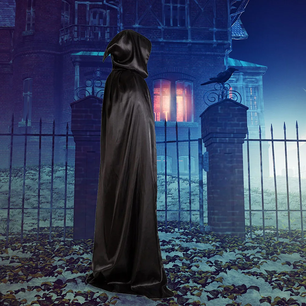 Halloween Long Hooded Cape Robe – Devil & Demon Cloak for Kids & Adults | Cosplay Costume for Parties & Performances