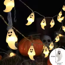 2025 Halloween LED Light String – Pumpkin, Skull & Eyeball Shaped Lamps for Trick or Treat, Party Lanterns & Horror Home Decorations