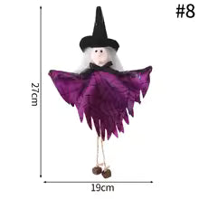 2025 Halloween Hanging Ornaments – Witch, Pumpkin, Black Cat & Skeleton Charms for Home, Tree Decorations & Party Supplies