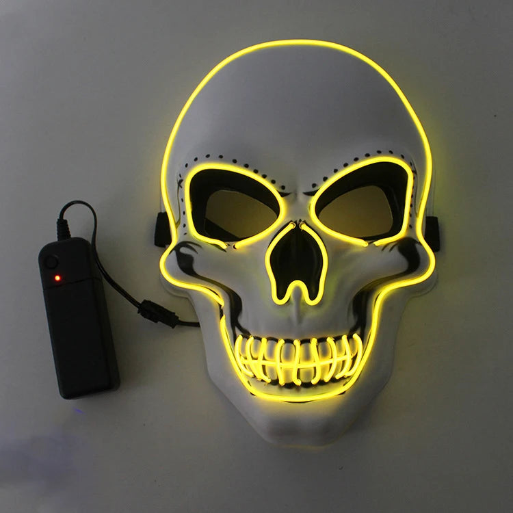 Halloween LED Skull Mask – Luminous Horror Cosplay Mask for Parties & Decorations | Spooky Cove