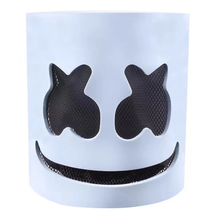 Halloween LED DJ Marshmello Mask – Light Up Cosplay Helmet for Rave, Festival & Party Props | Spooky Cove