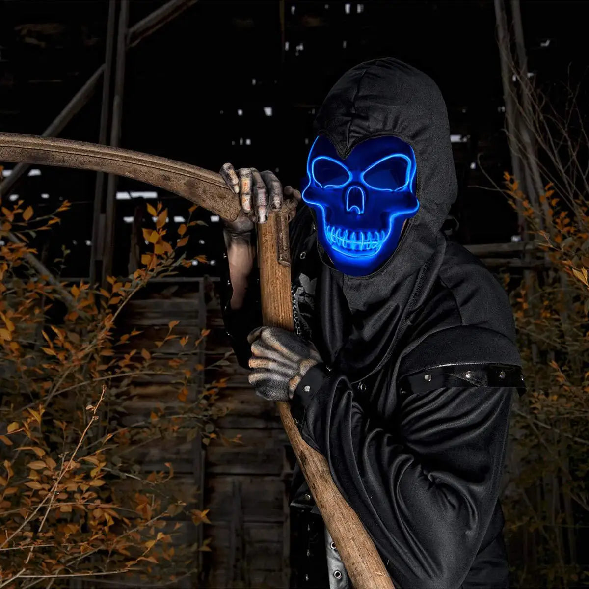 Halloween LED Skull Mask – Luminous Horror Cosplay Mask for Parties & Decorations | Spooky Cove