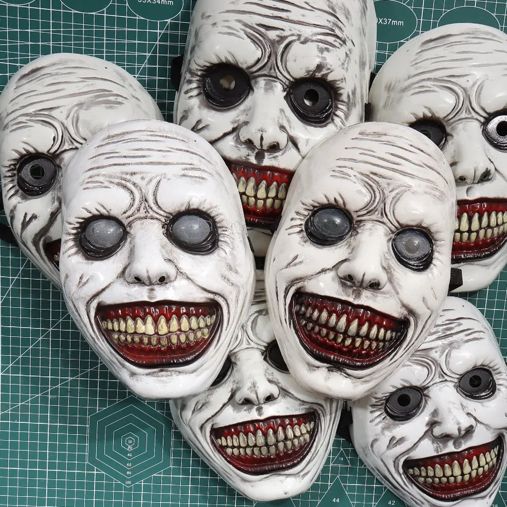 The Exorcist Demon Mask – Horror Smiling Ghost Skull Cosplay Mask for Halloween & Carnival Party | Spooky Cove