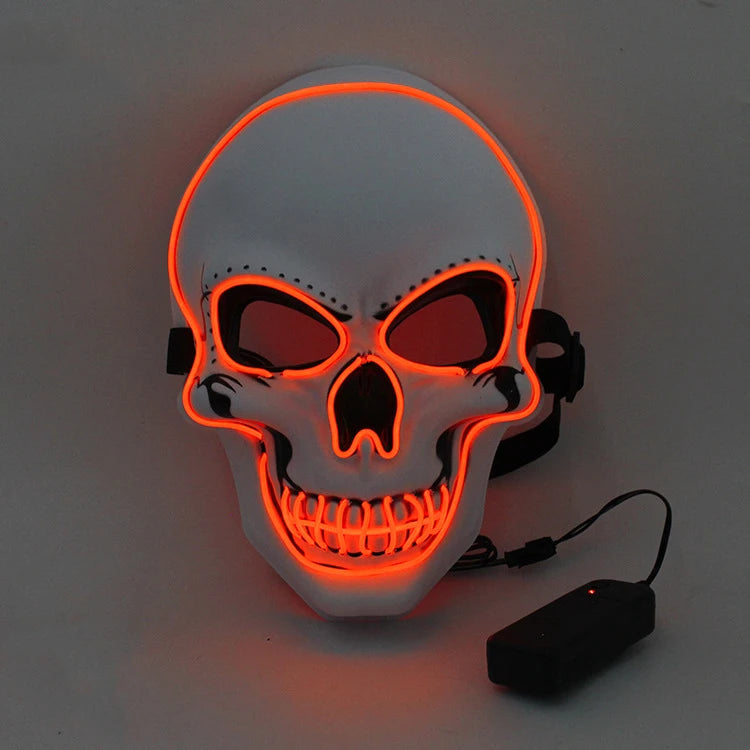 Halloween LED Skull Mask – Luminous Horror Cosplay Mask for Parties & Decorations | Spooky Cove