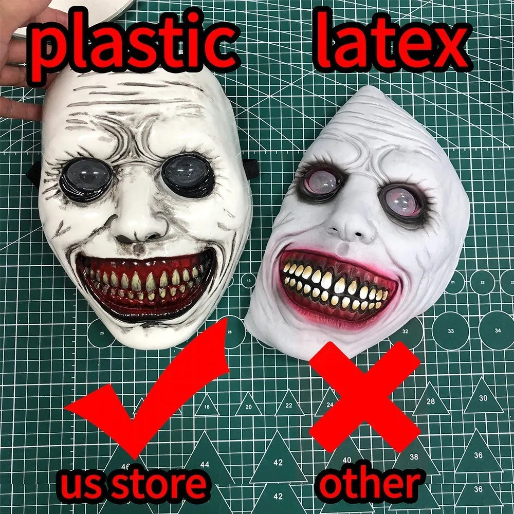 The Exorcist Demon Mask – Horror Smiling Ghost Skull Cosplay Mask for Halloween & Carnival Party | Spooky Cove