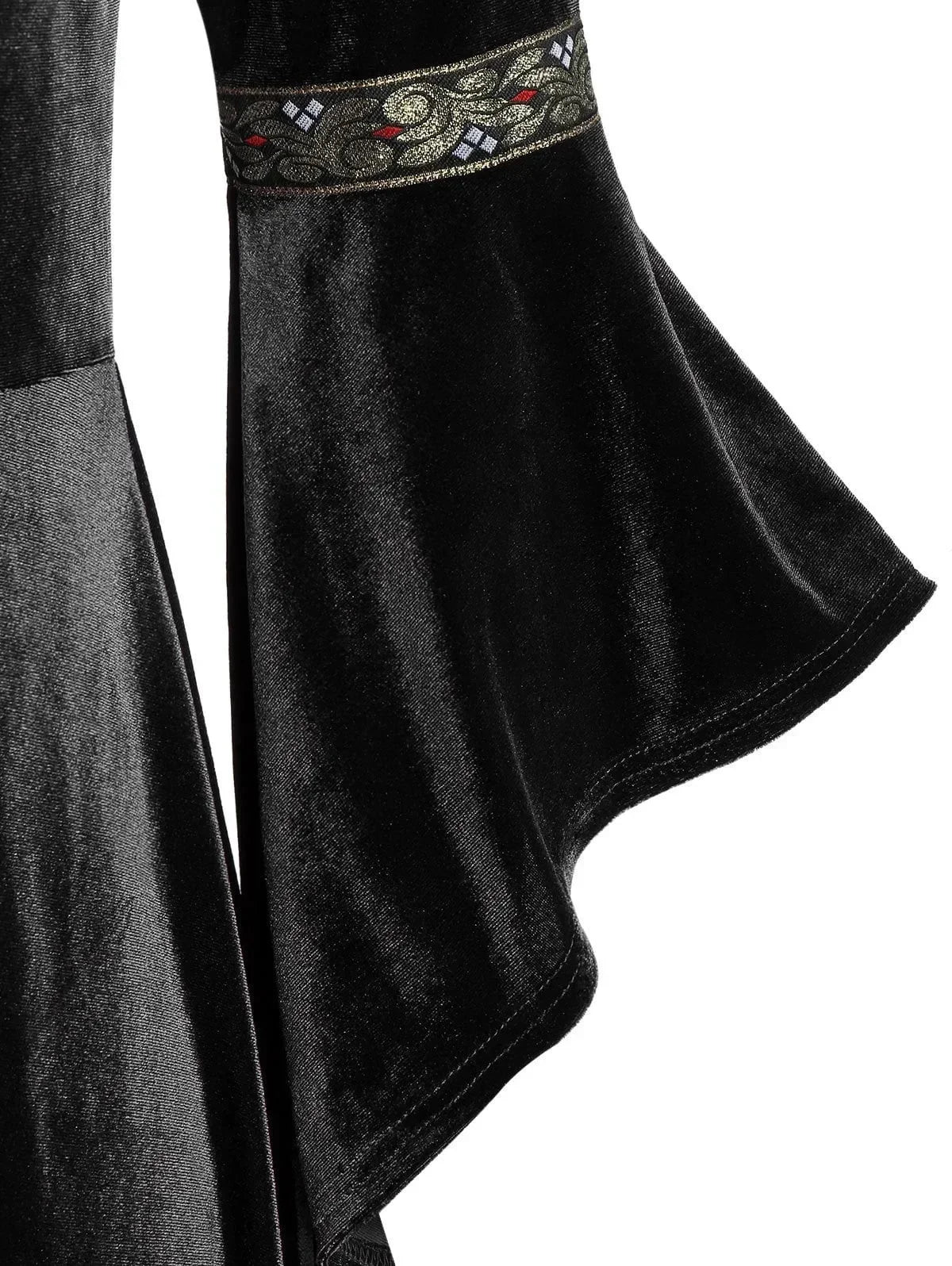 Women’s Gothic Halloween Costume Dress – Long Sleeve Medieval Vampire Witch Cosplay Vintage Victorian Bandage Gown | Spooky Cove