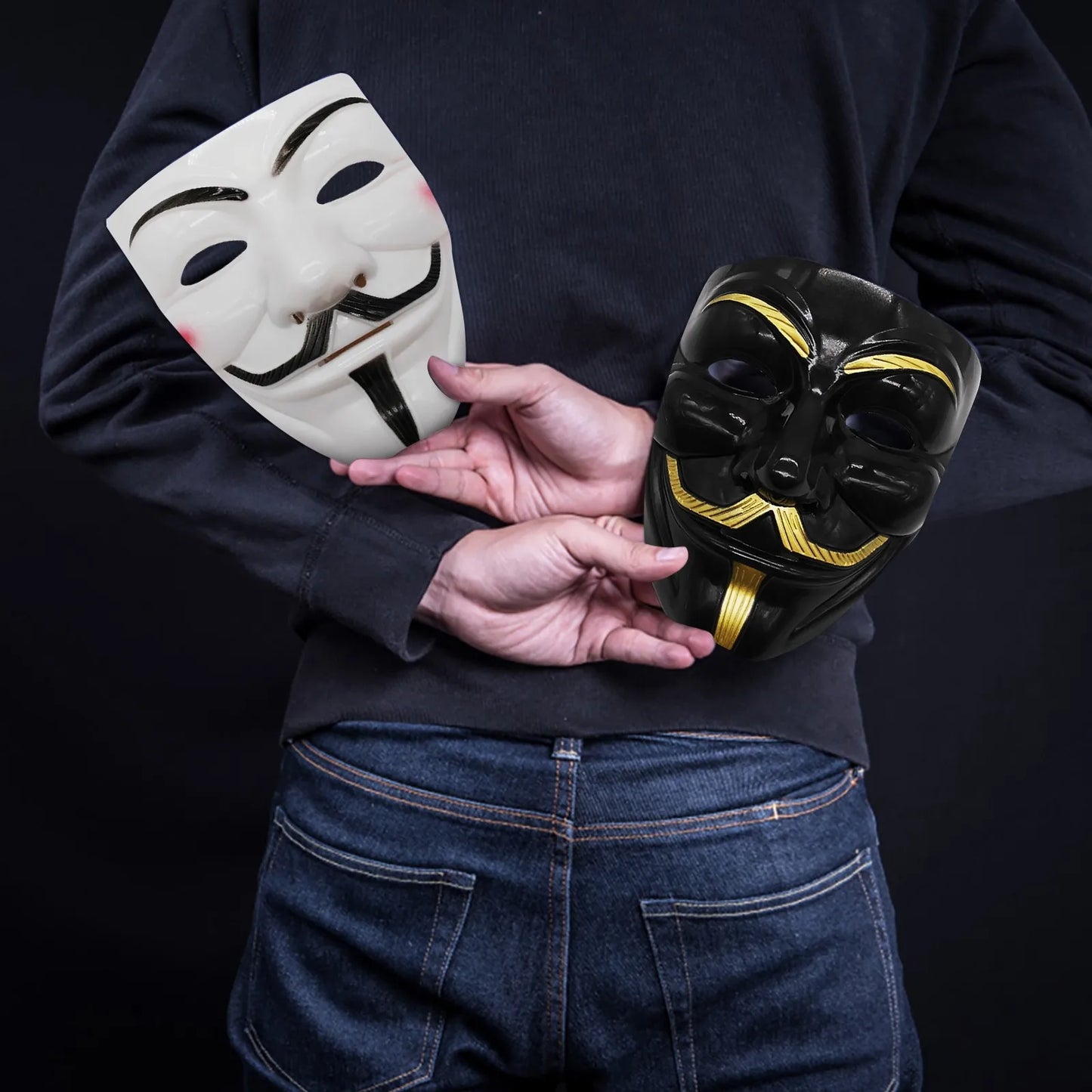 Halloween V for Vendetta Mask – Anonymous Cosplay Guy Fawkes Face Mask for Party & Costume Props | Spooky Cove
