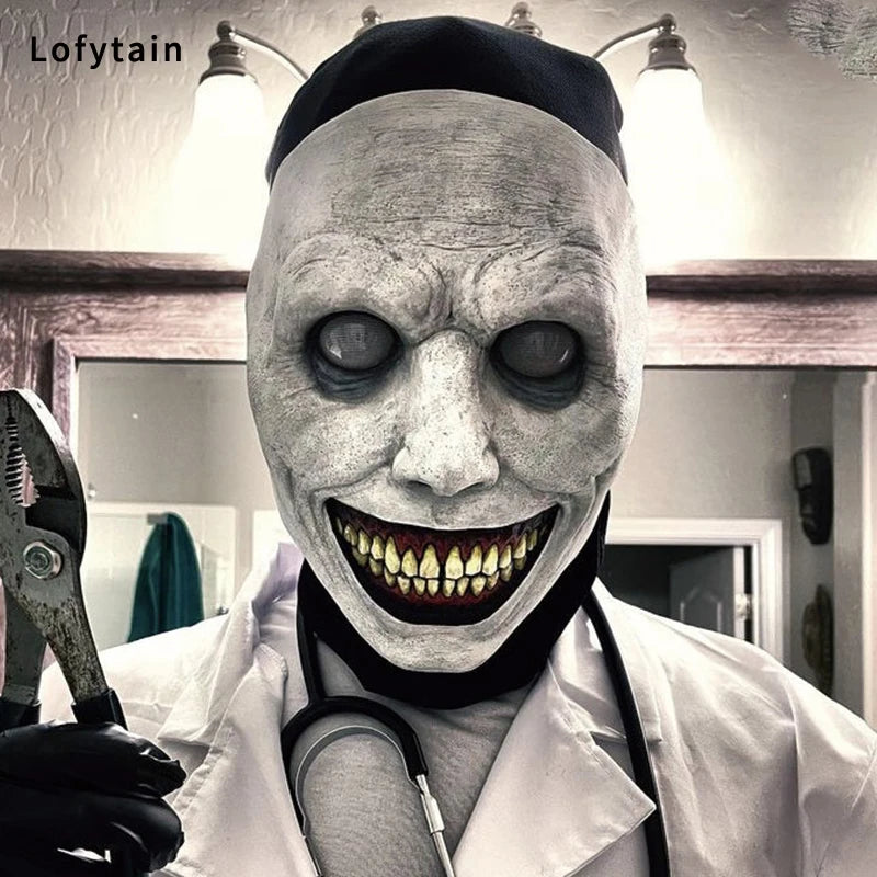 The Exorcist Demon Mask – Horror Smiling Ghost Skull Cosplay Mask for Halloween & Carnival Party | Spooky Cove