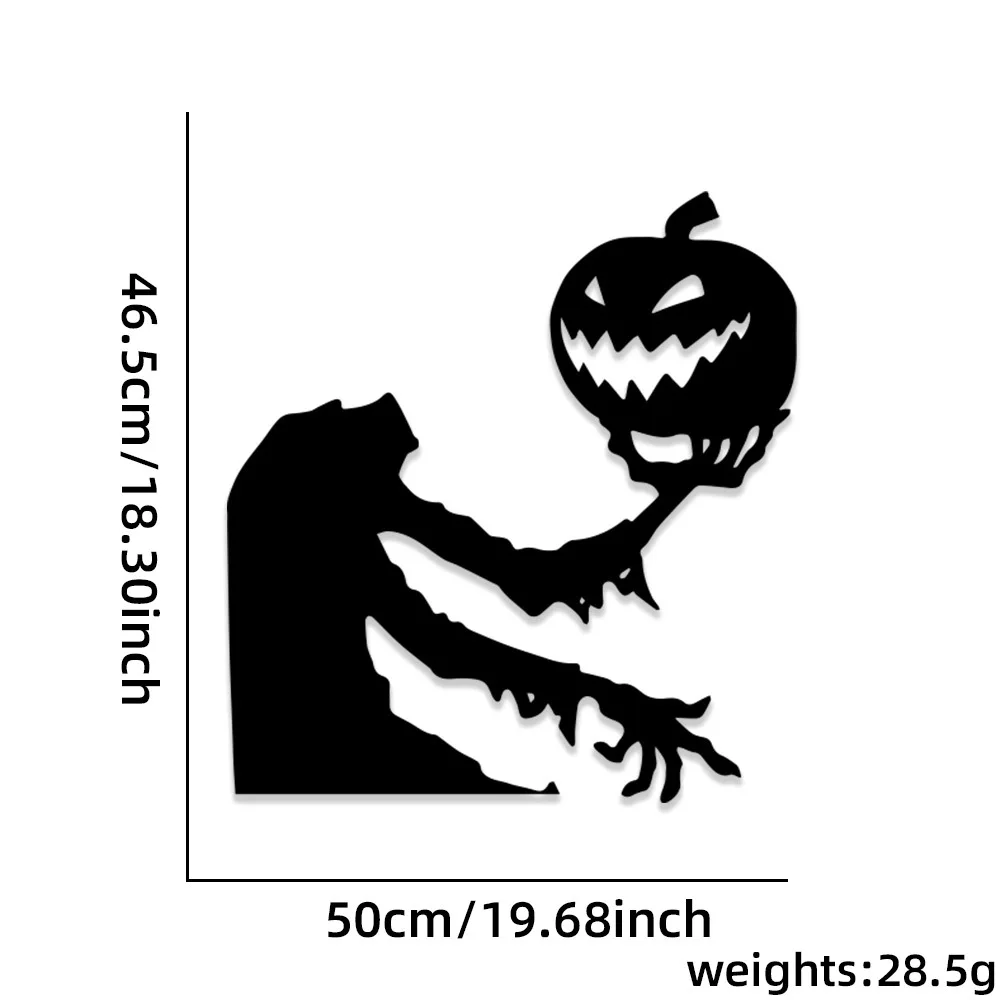 Halloween Door & Window Stickers – Skeleton Hand, Pumpkin, Witch Hat, Ghost & DIY Scary Room Decorations