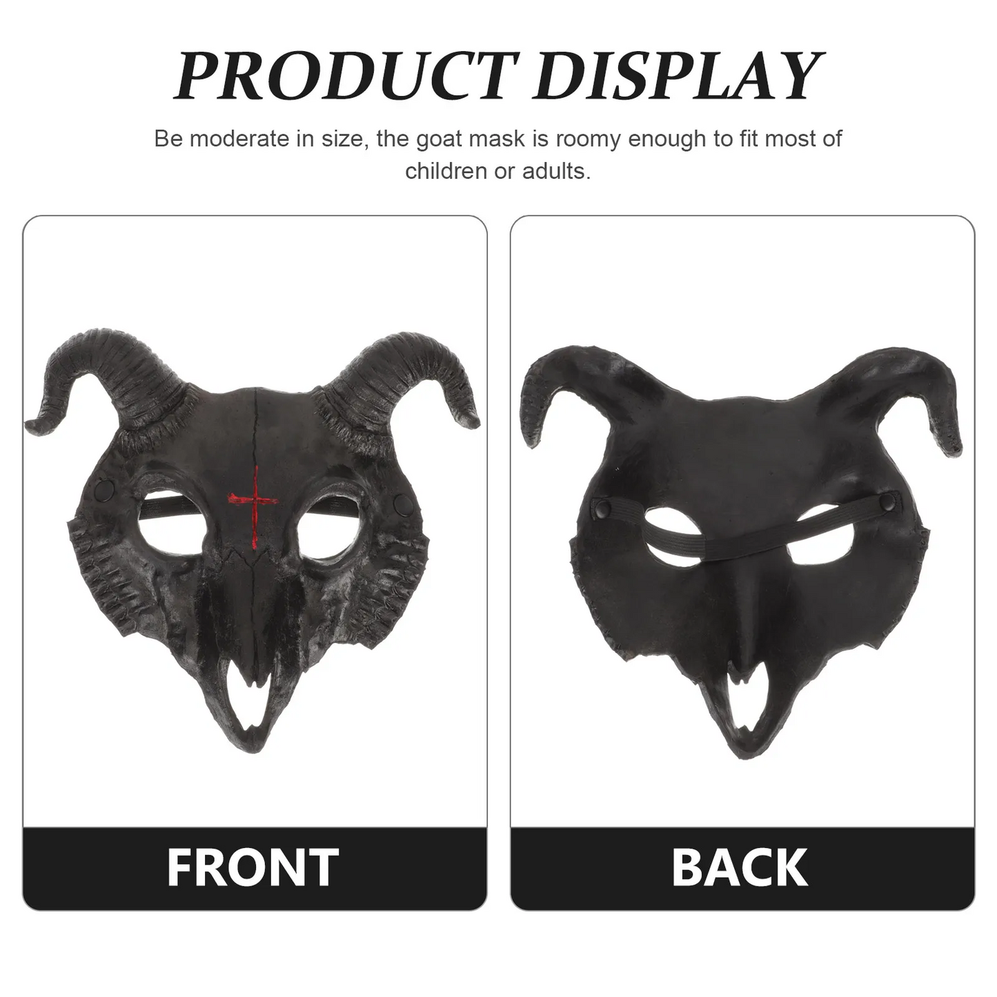 Gothic Goat Head Skull Mask – Horror Ram Horn Animal Mask for Halloween Masquerade & Cosplay Costume Props
