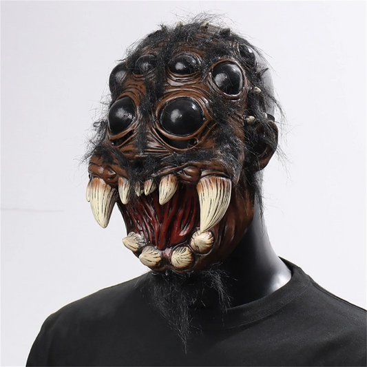 Halloween Horror Spider Animal Mask – Scary Latex Creepy Crawly Mask with Multiple Eyes | Party, Cosplay & Haunted House Props