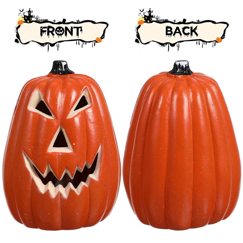 2 Pcs Pumpkin & Skull Lantern Lights – Halloween Indoor Decorations, Spooky LED Props for Home & Party