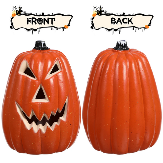 2 Pcs Pumpkin & Skull Lantern Lights – Halloween Indoor Decorations, Spooky LED Props for Home & Party