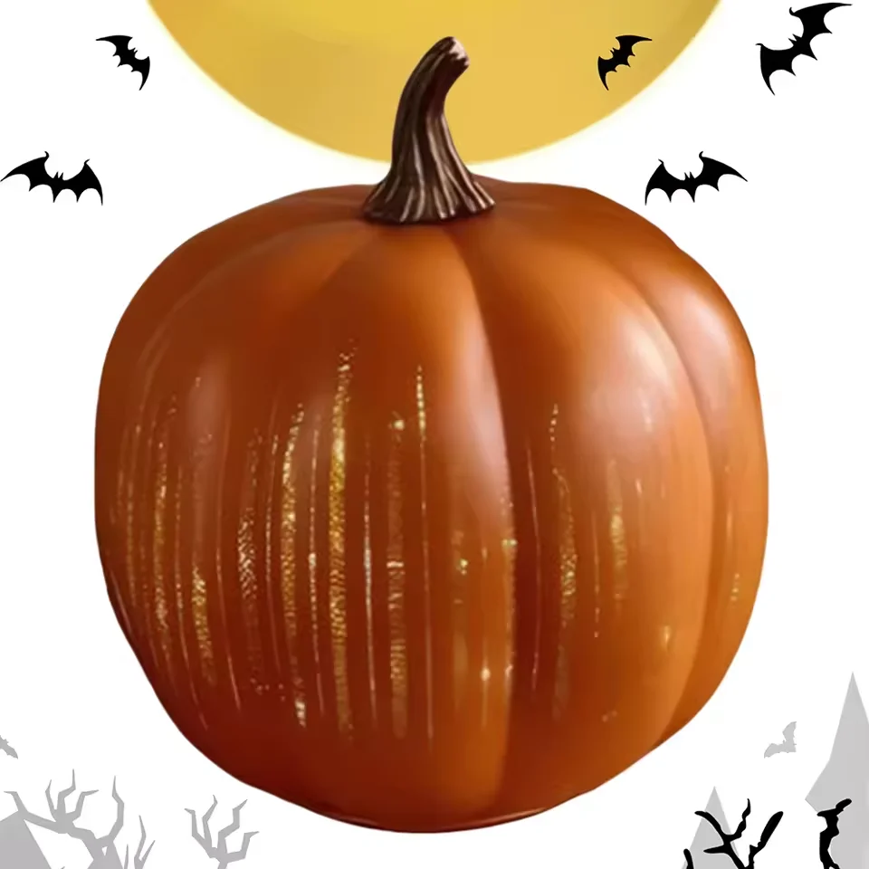 Halloween Pumpkins Lamp – Twinkle LED Lighted Glass Pumpkin with Timer | Sparkling Starry Night Holiday Festive Décor