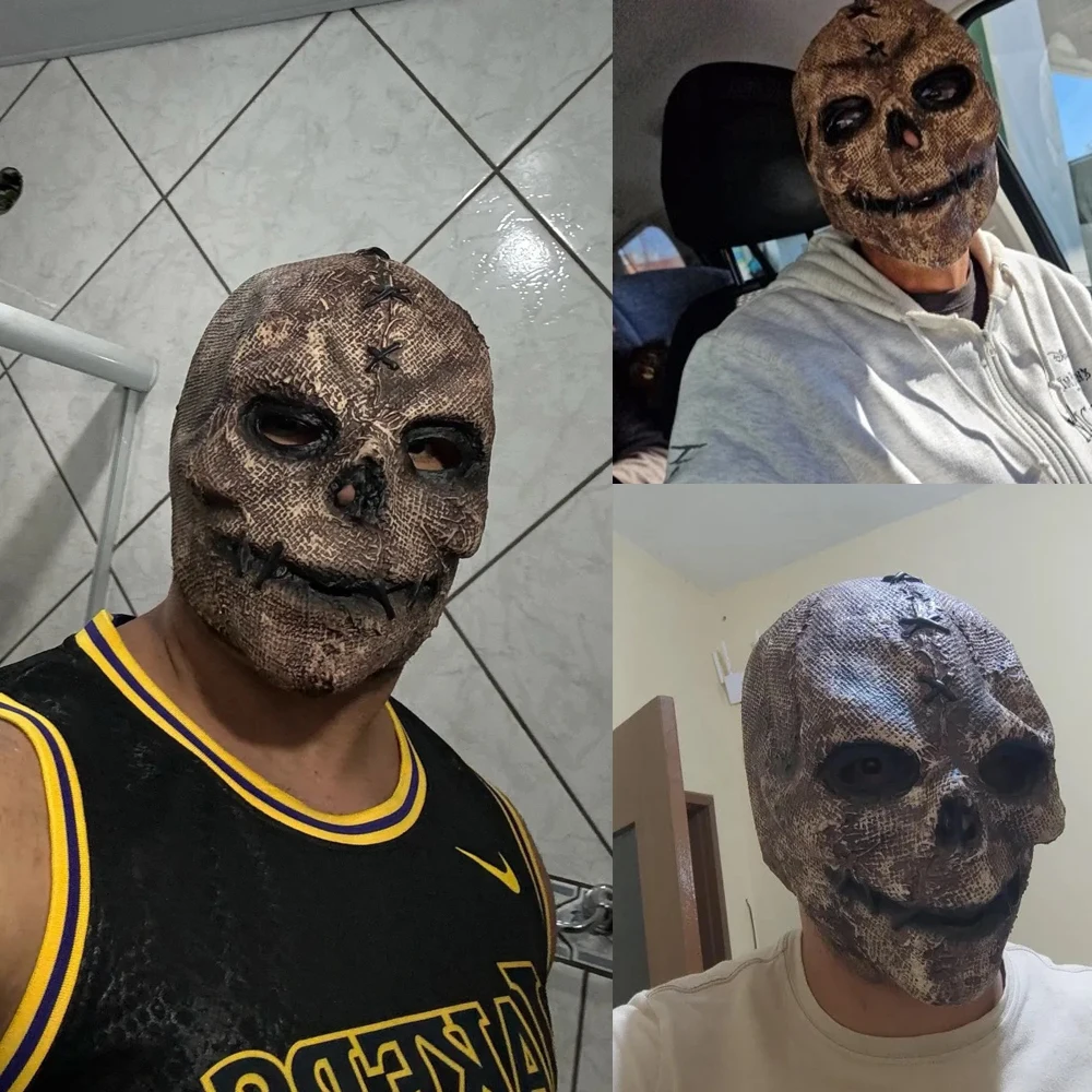 Halloween Horror Skull Mask – Scary Killer Skeleton Latex Helmet for Cosplay, Haunted House & Party Costume Props