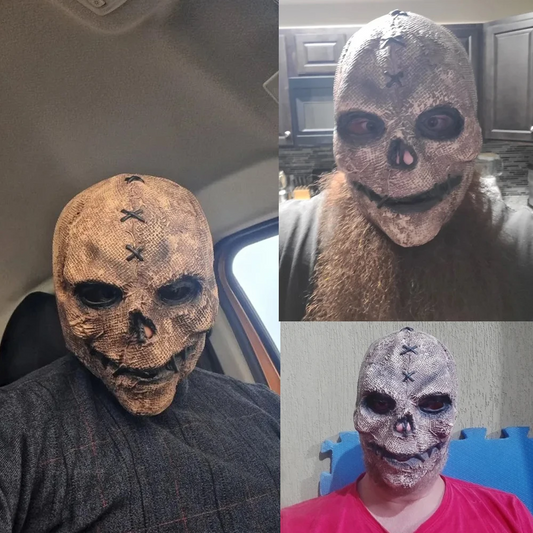 Halloween Horror Skull Mask – Scary Killer Skeleton Latex Helmet for Cosplay, Haunted House & Party Costume Props