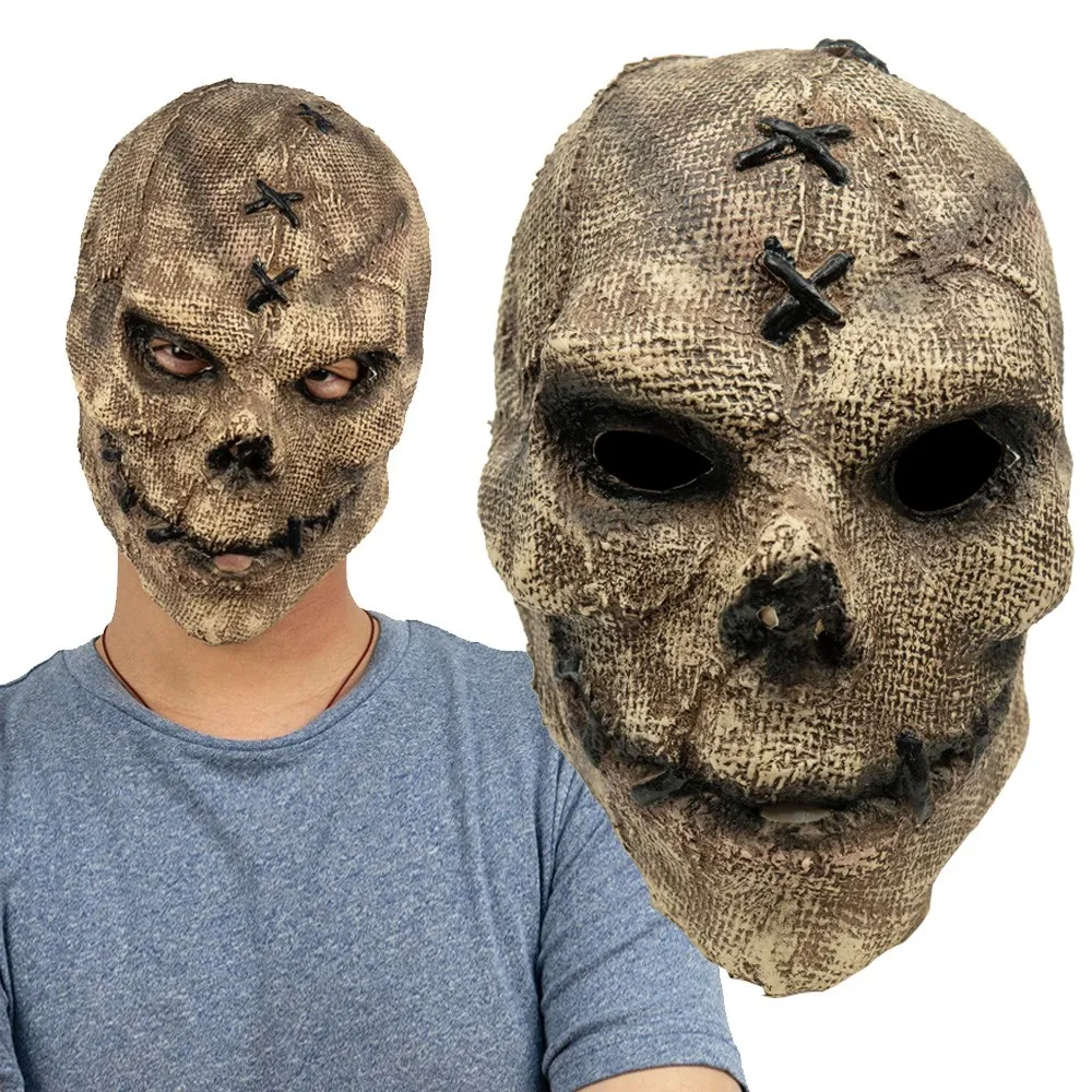 Halloween Horror Skull Mask – Scary Killer Skeleton Latex Helmet for Cosplay, Haunted House & Party Costume Props