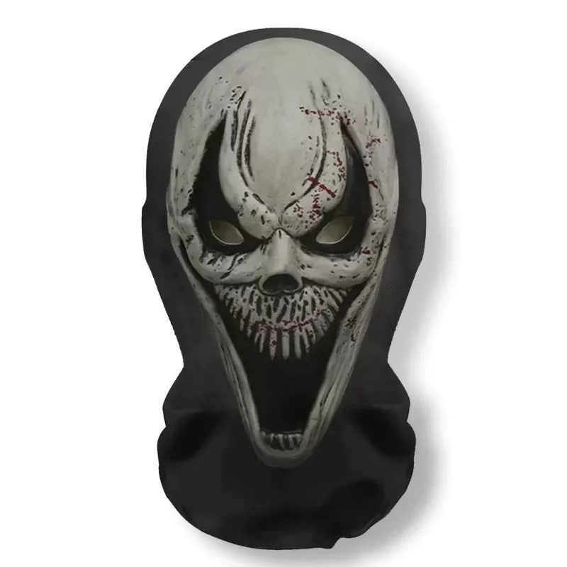 Halloween Ghost Face 3D Skull Mask – Full Face Breathable Mesh Balaclava for Cosplay, Horror Parties & Costume Props
