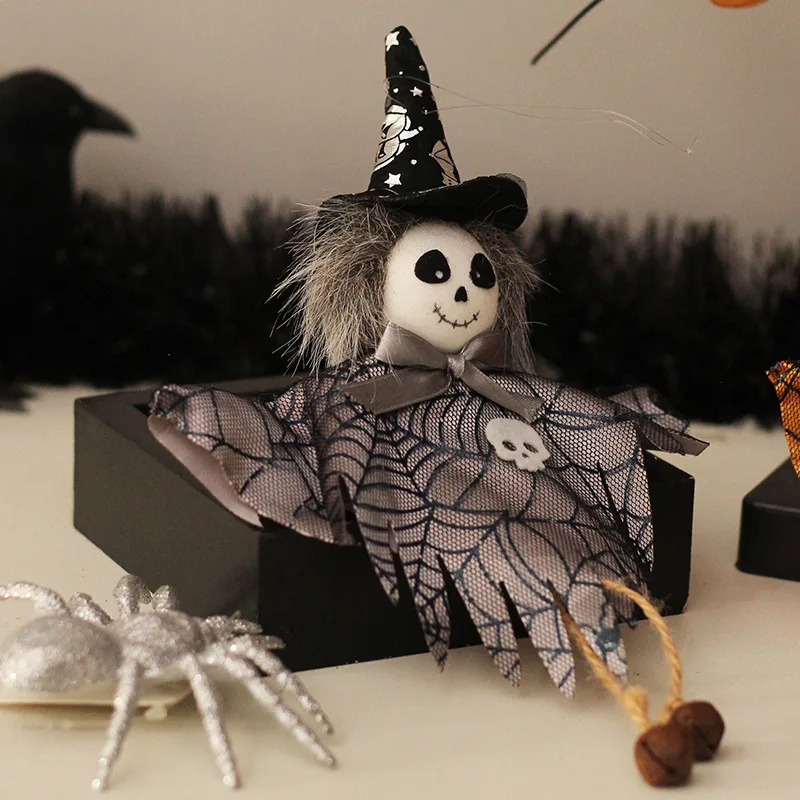 2025 Halloween Hanging Ornaments – Witch, Pumpkin, Black Cat & Skeleton Charms for Home, Tree Decorations & Party Supplies