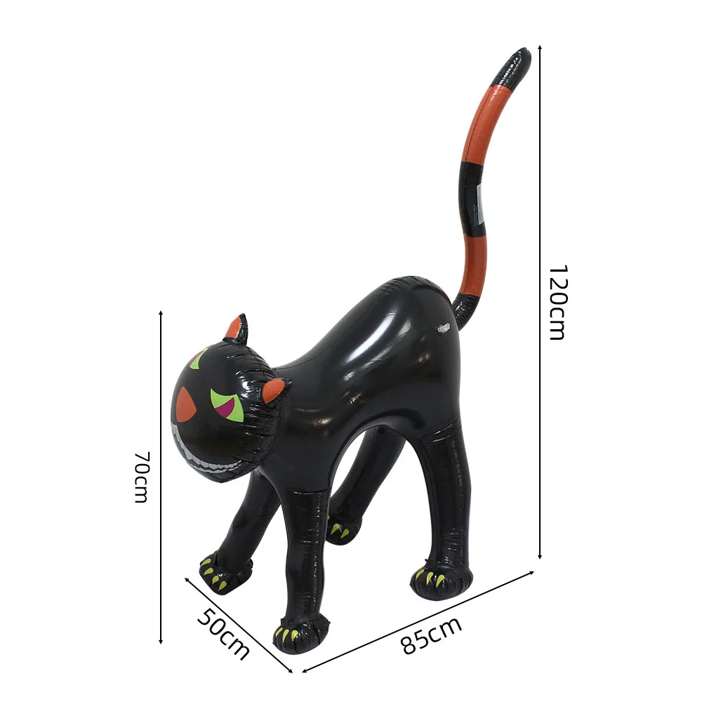 Halloween Inflatable Black Cat Decoration – 1PCS Outdoor Lawn & Garden Balloon Prop for Courtyard, Yard & Party Décor